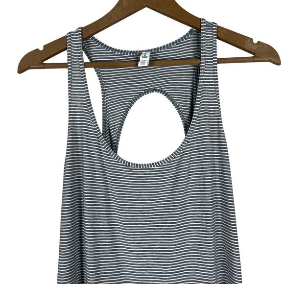 Lululemon Go For It Dress Womens 10 Gray Hyper Stripe Racerback Bodycon Athleisu - Picture 6 of 7